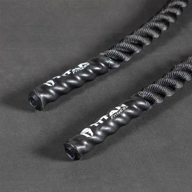 Alt view image 5 of 7 - Titan Fitness Battle Rope 30ft x 1.5in, Poly Dacron Heavy Rope for Home Gym Conditioning Workouts, Cross-Train, Strength Training Exercises