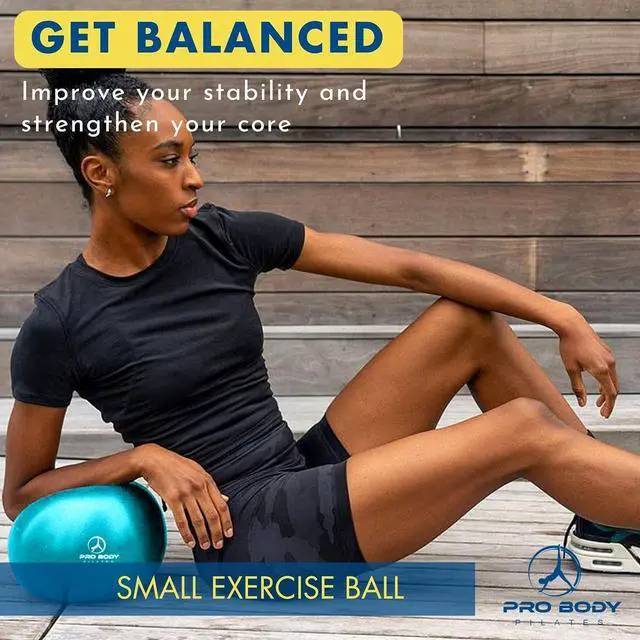 Alt view image 2 of 7 - ProBody Pilates Ball 9 Inch - Small Exercise Ball for Stability, Barre, Core, Ab Workouts, Yoga, & Physical Therapy