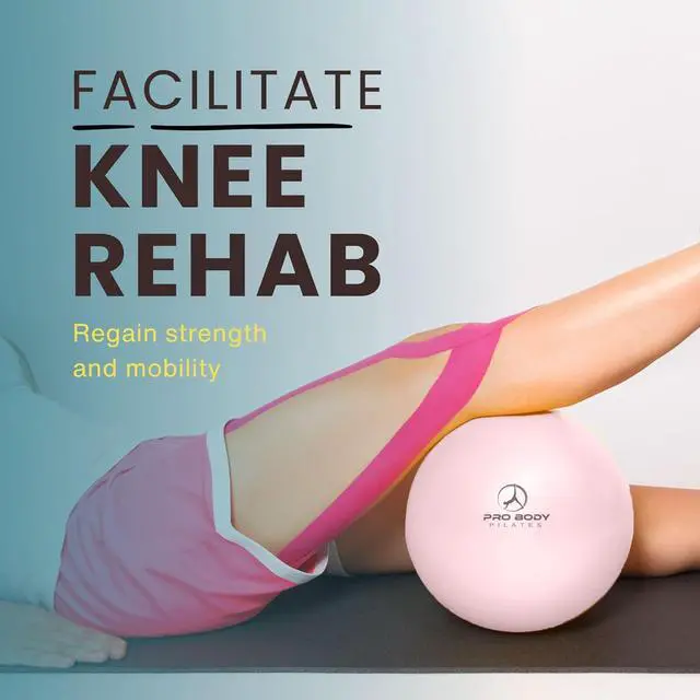 Alt view image 3 of 7 - ProBody Pilates Exercise Balls Physical Therapy - 9 Inch Small Exercise Ball for Between Knees for Rehab, Barre, Core, Stability & Yoga