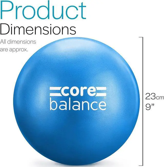 Alt view image 6 of 7 - Pilates Ball 9 Inch Anti Burst, Core Ball with Inflation Tube, Mini Pilates Ball for Physical Therapy, Small Exercise Ball for Yoga, Barre, Stretching and Core Stability Workout