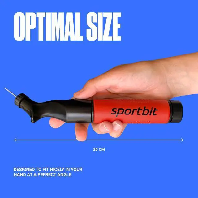 Alt view image 4 of 6 - SPORTBIT Ball Pump for Sports Balls - Push & Pull Inflating System - Hand Pump for All Exercise Balls - Volleyball Pump, Basketball Inflator, Football & Soccer Ball Air Pump - Goes with 5 Needles Set