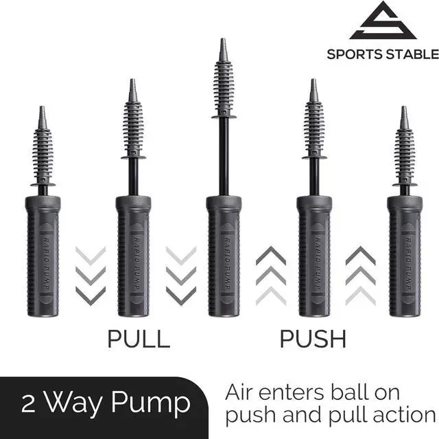 Alt view image 2 of 6 - Exercise Ball Pump, Dual Inflation Manual Air Pump for Your Gym Ball, Swiss Ball, Yoga Ball, Pool Inflatables and Party Balloons