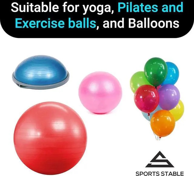 Alt view image 6 of 6 - Exercise Ball Pump, Dual Inflation Manual Air Pump for Your Gym Ball, Swiss Ball, Yoga Ball, Pool Inflatables and Party Balloons