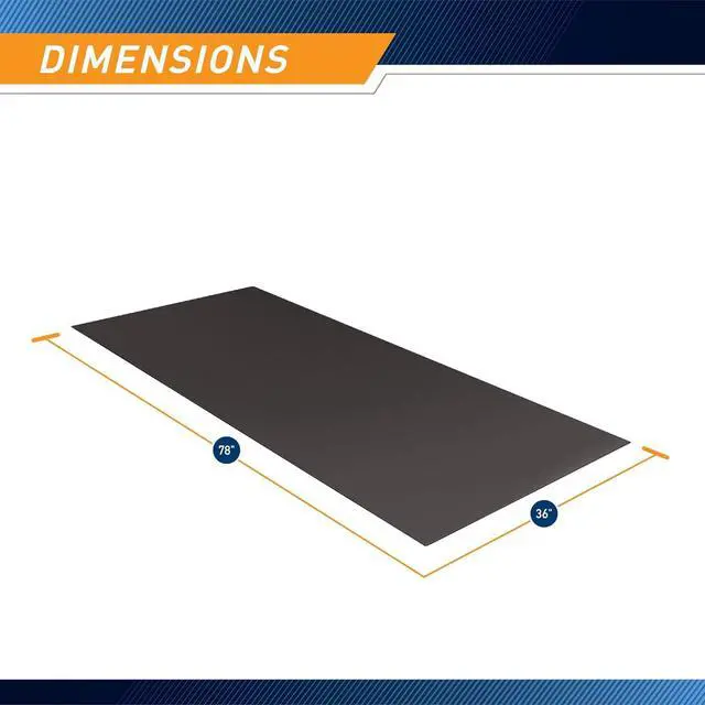 Alt view image 2 of 7 - Marcy Fitness Equipment Mat and Floor Protector Compatible for Treadmills, Elliptical, Exercise Bikes, Stationary Cycles and Accessories