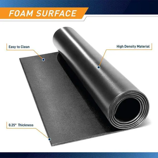 Alt view image 3 of 7 - Marcy Fitness Equipment Mat and Floor Protector Compatible for Treadmills, Elliptical, Exercise Bikes, Stationary Cycles and Accessories