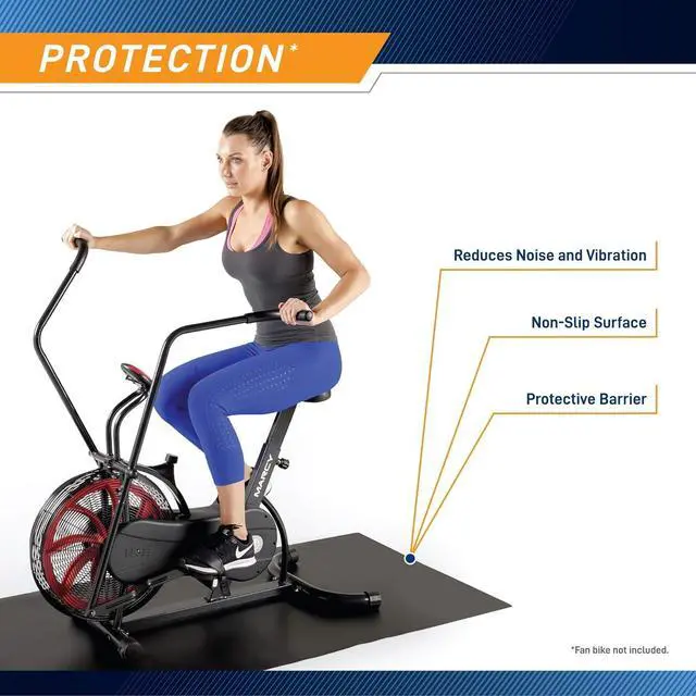 Alt view image 5 of 7 - Marcy Fitness Equipment Mat and Floor Protector Compatible for Treadmills, Elliptical, Exercise Bikes, Stationary Cycles and Accessories