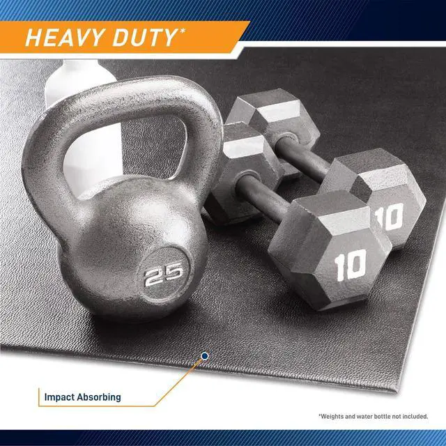 Alt view image 4 of 7 - Marcy Fitness Equipment Mat and Floor Protector Compatible for Treadmills, Elliptical, Exercise Bikes, Stationary Cycles and Accessories