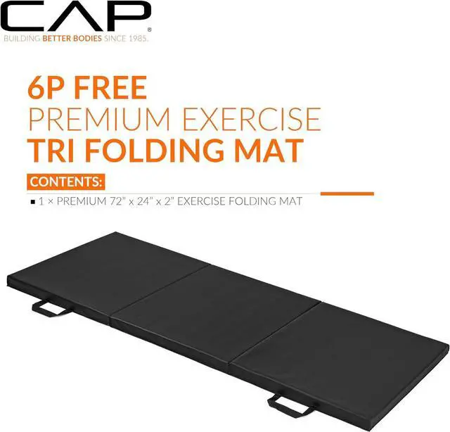 Alt view image 2 of 7 - CAP Barbell All Purpose Folding Anti Tear Exercise Training Aerobic Fitness Gym & Gymnastics Balance Mat | Multiple options