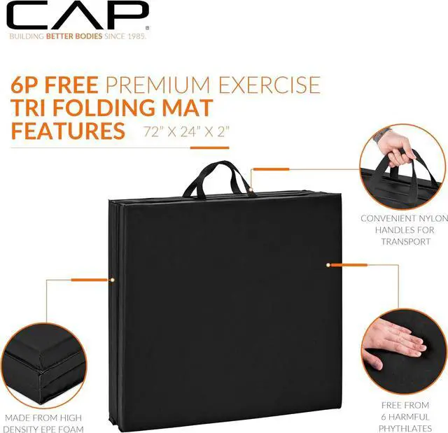 Alt view image 3 of 7 - CAP Barbell All Purpose Folding Anti Tear Exercise Training Aerobic Fitness Gym & Gymnastics Balance Mat | Multiple options