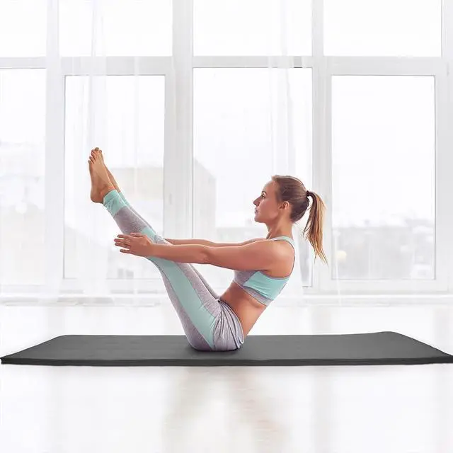 Alt view image 6 of 6 - 1/2-Inch Extra Thick High Density Anti-Tear Exercise Yoga Mat with Carrying Strap
