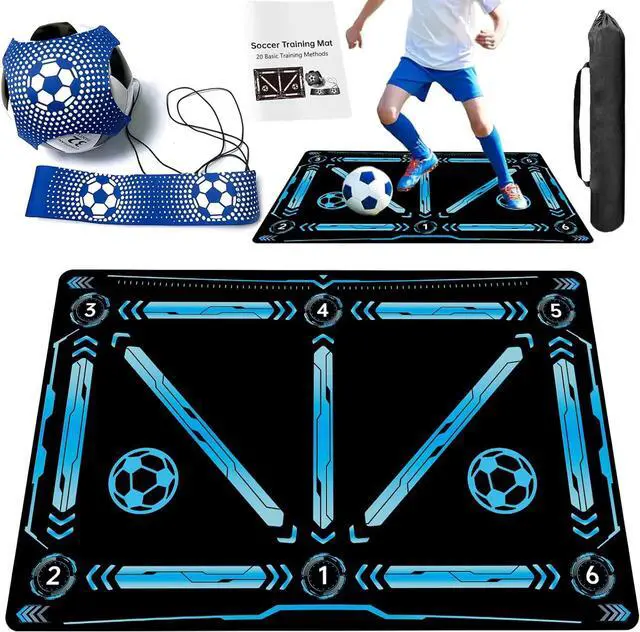 Main image of Soccer Training Equipment,Soccer Training Mat Improve Strength,Agility and Coordination,Anti-Slip Silent Absorption Soccer Footwork Training Mat