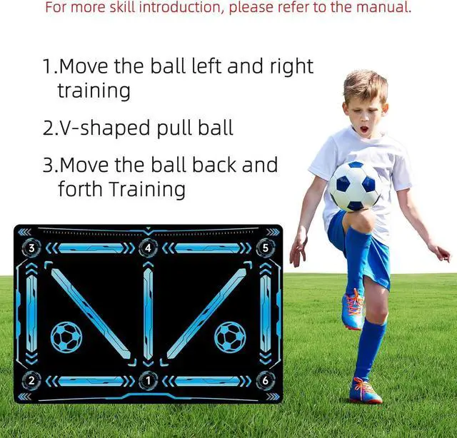 Alt view image 6 of 6 - Soccer Training Equipment,Soccer Training Mat Improve Strength,Agility and Coordination,Anti-Slip Silent Absorption Soccer Footwork Training Mat