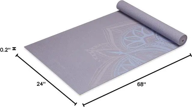 Alt view image 6 of 6 - Gaiam Yoga Mat - Premium 5mm Print Thick Non Slip Exercise & Fitness Mat for All Types of Yoga, Pilates & Floor Workouts (68" x 24" x 5mm)