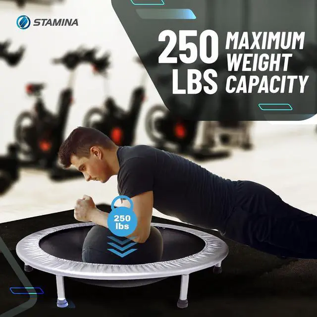 Alt view image 7 of 7 - Stamina Mini Fitness Trampoline w/Smart Workout App