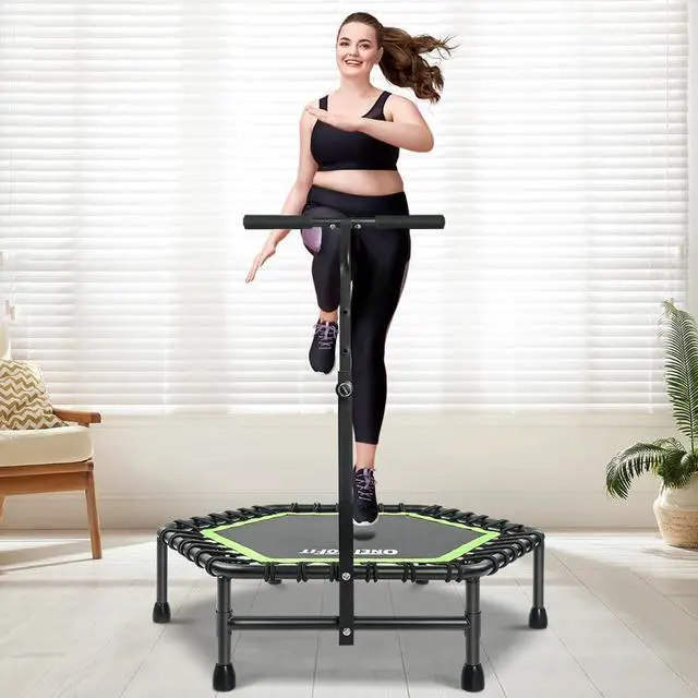 Main image of ONETWOFIT 42"/45" Rebounder Trampoline for Adults, Silent Mini Trampoline Indoor Exercise Fitness Trampoline Bungee Rebounder Workout Max Load 330lbs