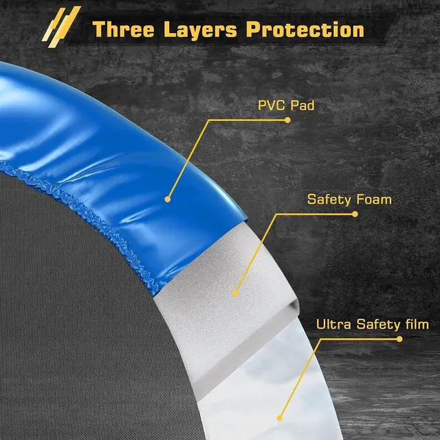 Alt view image 4 of 7 - BCAN 36 Mini Trampoline Rebounder Trampoline for Adults Max Load 170lbs Small Trampoline Exercise Trampoline Fitness Trampoline Indoor/Garden Workout