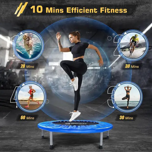 Alt view image 7 of 7 - BCAN 36 Mini Trampoline Rebounder Trampoline for Adults Max Load 170lbs Small Trampoline Exercise Trampoline Fitness Trampoline Indoor/Garden Workout