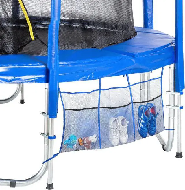 Main image of Sweetude 3 Pouch Ultimate Trampoline Shoe Storage Durable UV Resistant PE Bags for Most Trampoline, 19.7 x 13.8 Inch Each Compartment, Blue