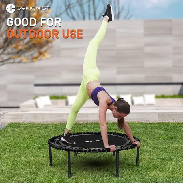 Alt view image 5 of 6 - Fitness Trampoline for Adults and Kids, Indoor Rebounder Exercise Trampoline for Workout Fitness for Quiet and Safely Cushioned Bounce Workout