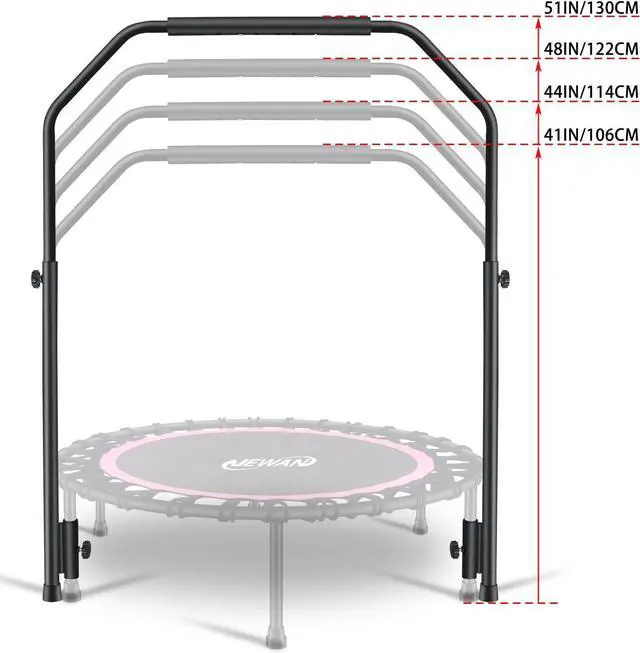 Alt view image 3 of 5 - Newan Rebounder Handle Bar Accessory for 40" Round Fitness Trampolines, Cushy Foam Handles,Only Applicable to The Foot Tube Between 2.5CM/0.98IN Diameter(Trampoline Not Included)