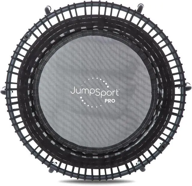 Main image of JumpSport Indoor Heavy Duty Lightweight 44 Inch Folding Fitness Trampoline with Arched Legs and 7 Adjustable Tension
