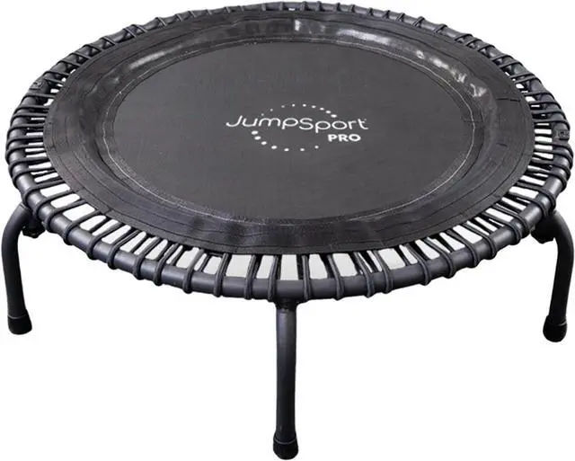 Alt view image 5 of 7 - JumpSport Indoor Heavy Duty Lightweight 44 Inch Folding Fitness Trampoline with Arched Legs and 7 Adjustable Tension
