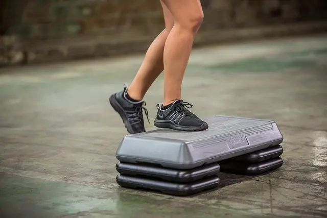 Alt view image 2 of 3 - The Step Circuit Size Aerobic Platform, Circuit Size Steppers for Exercise with Risers for Adjustable Home Workout, Stair Stepper for Exercise and Home Gym