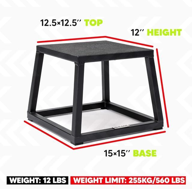 Alt view image 2 of 7 - Rage Fitness Steel Plyo Box 12-18-24-30 Inch High Anti-Slip Pre-Assembled Plyometric Jump Box for Home Gym Conditioning and Strength Training (Sold Individually) Plyometric Platform Step