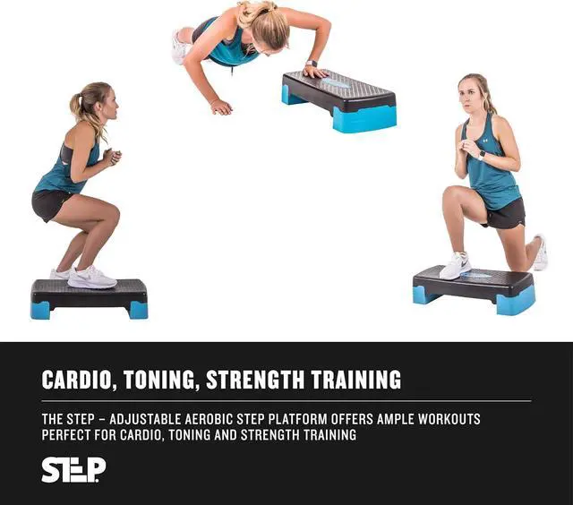 Alt view image 7 of 7 - The Step Aerobic Platforms for Home Workout Steppers for Exercise