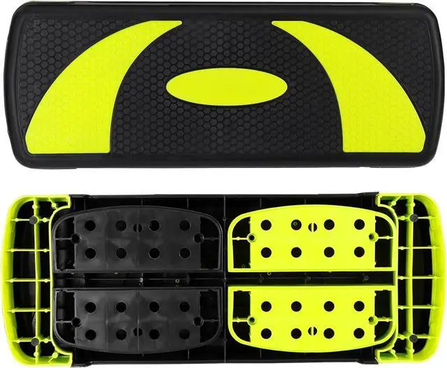 Alt view image 3 of 7 - 31 Inch Adjustable Workout Aerobic Step, Exercise Platform Trainer w 4 Adjustable Risers for Home Gym Fitness Workout,Lightweight