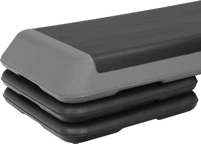 Alt view image 6 of 7 - 43" Workout Aerobic Exercise Step Platform, Adjustable Aerobic Steppers for Exercise with 4 Removable Risers for Home Gym Strength Training