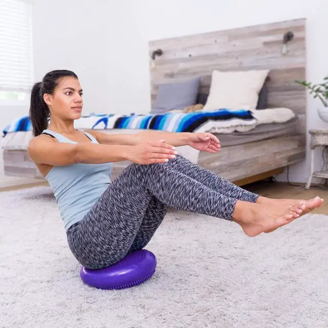 Alt view image 2 of 6 - ProsourceFit Core Balance Disc Trainer, 14 Diameter with Pump for Improving Posture, Fitness, Stability