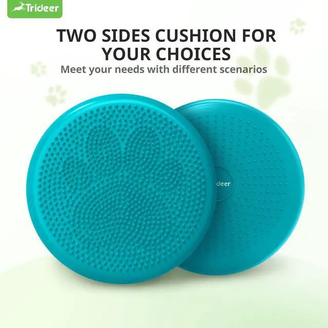 Alt view image 2 of 7 - Trideer Wobble Cushion with Inflation Pump - Wiggle Seat for Sensory Kids(Multiple Colors), Balance Disc (Extra Thick)