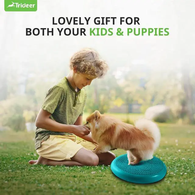 Alt view image 6 of 7 - Trideer Wobble Cushion with Inflation Pump - Wiggle Seat for Sensory Kids(Multiple Colors), Balance Disc (Extra Thick)