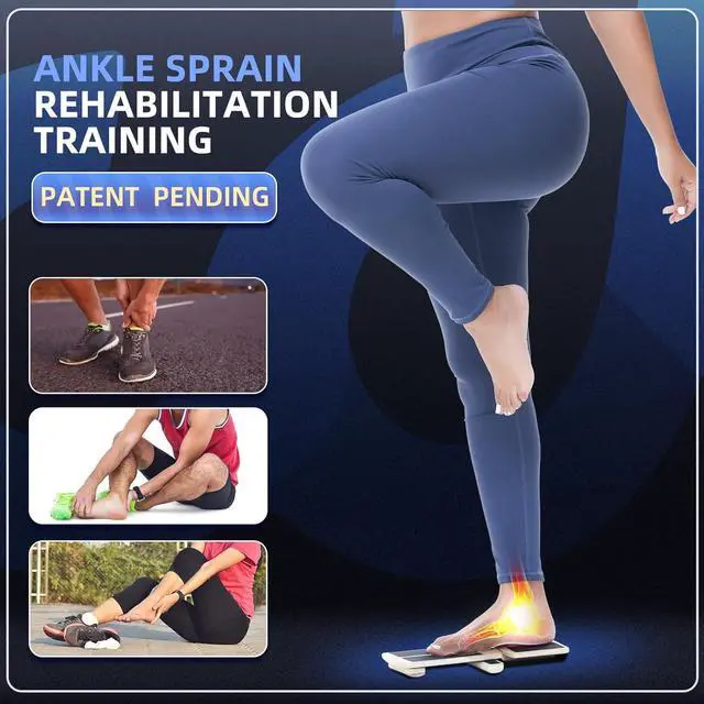 Alt view image 2 of 7 - Ankle Foot Strengthener Exerciser for Sprained. Single Leg Balance Board, Posture Corrector, Foot Stretcher for Plantar Fasciitis Relief. Patent Pending