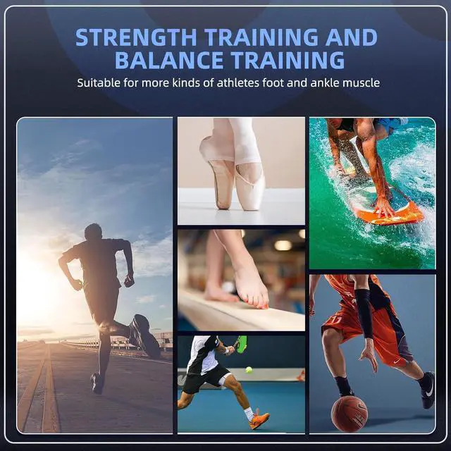 Alt view image 3 of 7 - Ankle Foot Strengthener Exerciser for Sprained. Single Leg Balance Board, Posture Corrector, Foot Stretcher for Plantar Fasciitis Relief. Patent Pending