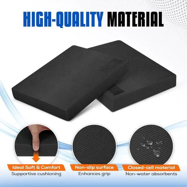 Alt view image 3 of 6 - Yes4All Upgraded Size Foam Pad for Exercise, Nonslip Foam Balance Pad Physical Therapy, Yoga & Stability Training Balance Mat