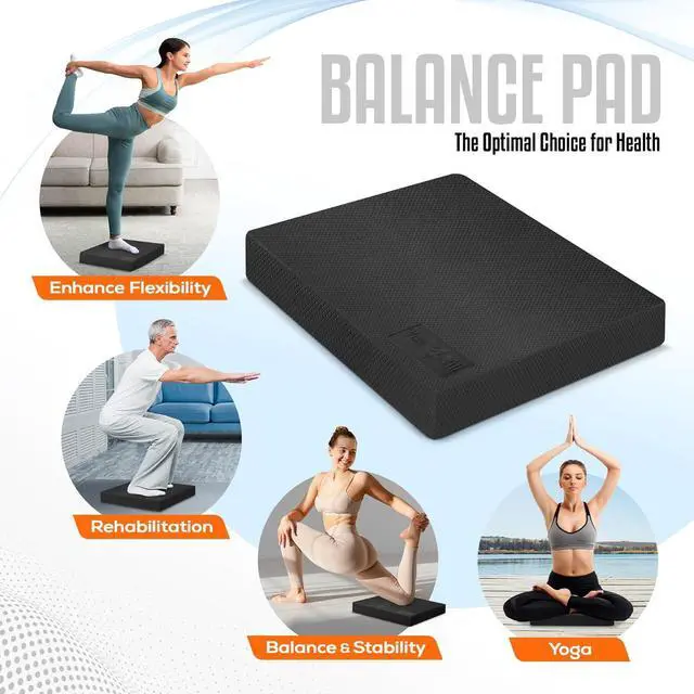 Alt view image 5 of 6 - Yes4All Upgraded Size Foam Pad for Exercise, Nonslip Foam Balance Pad Physical Therapy, Yoga & Stability Training Balance Mat