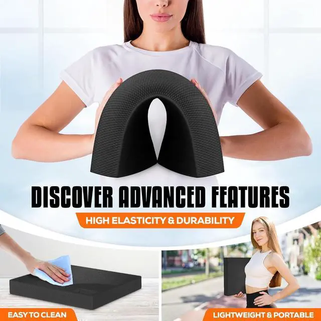 Alt view image 4 of 6 - Yes4All Upgraded Size Foam Pad for Exercise, Nonslip Foam Balance Pad Physical Therapy, Yoga & Stability Training Balance Mat