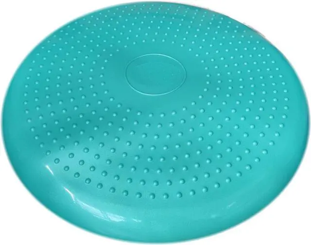 Alt view image 2 of 4 - AppleRound Inflated Wobble Cushion with Hand Pump, Air Stability Board (Extra Thick), Core Balance Disc for Adults, Sensory Wiggle Seat for Kids, Flexible Seating for All Age, 13.5in / 34cm Diameter