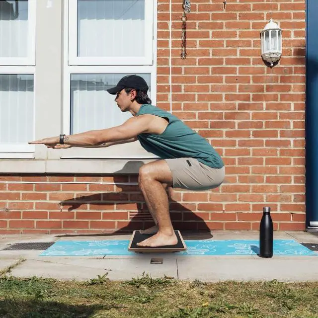 Alt view image 7 of 7 - Balance Board Wobble Board for Adults Anti-Slip Balance Board for Physical Therapy Standing Desk Core Strength Wooden Balance Board Rocker Board