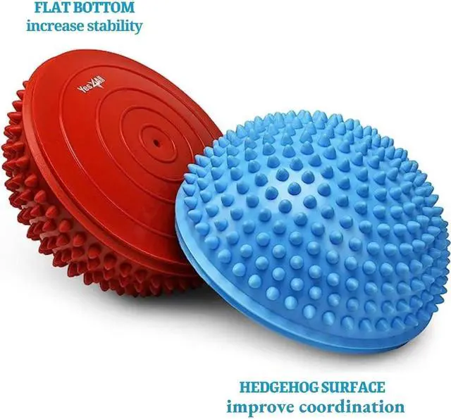 Alt view image 3 of 6 - Yes4All Hedgehog Balance Pods for Exercise, Core Body Balancing, Balance Pods for Kids & Adults with Hand Pump - Set of 6