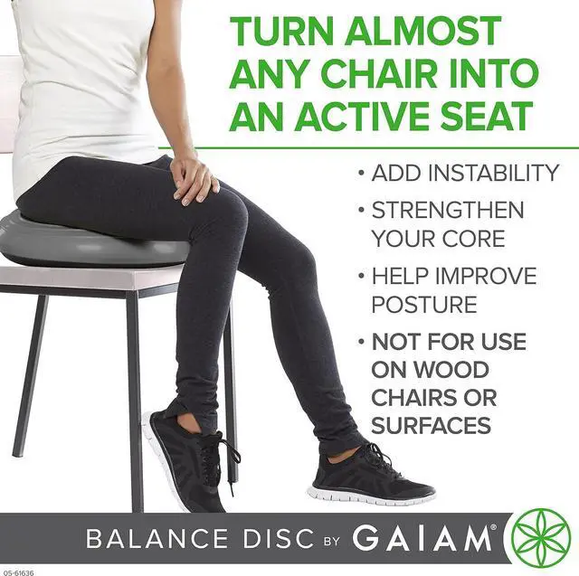 Alt view image 3 of 6 - Gaiam Balance Disc Wobble Cushion Stability Core Trainer for Home or Office Desk Chair & Kids Alternative Classroom Sensory Wiggle Seat