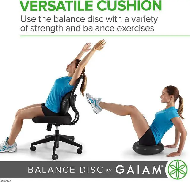 Alt view image 4 of 6 - Gaiam Balance Disc Wobble Cushion Stability Core Trainer for Home or Office Desk Chair & Kids Alternative Classroom Sensory Wiggle Seat