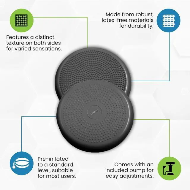 Alt view image 3 of 7 - Wobble Cushion Balance Disc - Wobble Disc & Wiggle Seat, Balance Pads for Physical Therapy, Wobble Disk, Sensory Room Equipment - Wobble Seat