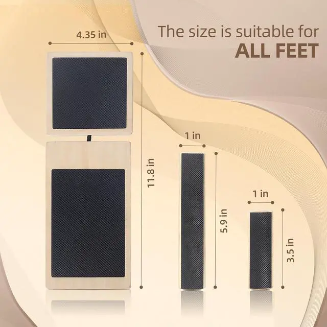 Alt view image 6 of 7 - Ankle Strengthener Exerciser for Sprained, Single Foot Balance Board, Non-Slip Wood Wobble Board., BLACK