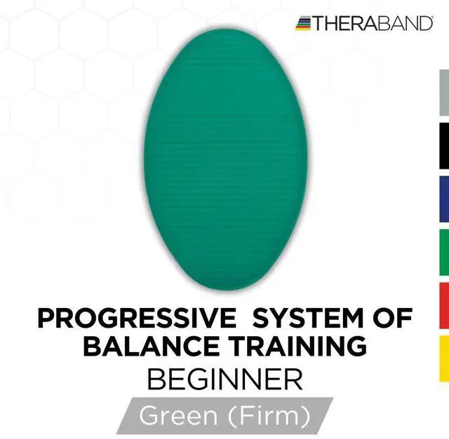 Alt view image 3 of 7 - THERABAND Stability Trainer Pad, Beginner Level Green Foam Pad, Balance Trainer & Wobble Cushion for Balance & Core Strengthening, Rehabilitation, & Physical Therapy, Round Sport Balance Trainer