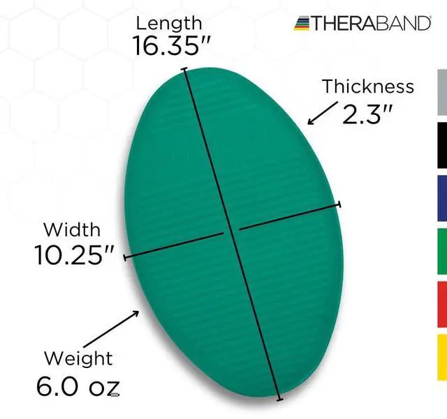 Alt view image 7 of 7 - THERABAND Stability Trainer Pad, Beginner Level Green Foam Pad, Balance Trainer & Wobble Cushion for Balance & Core Strengthening, Rehabilitation, & Physical Therapy, Round Sport Balance Trainer
