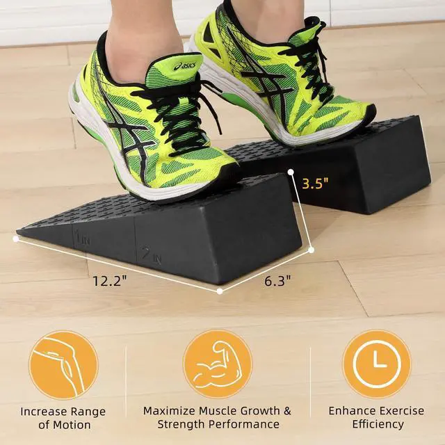 Alt view image 4 of 7 - Squat Wedge  Slant Board for Squats Non-Slip Squat Wedge Blocks Improve Squat and Strength Performance Calf Stretcher for Physical Therapy Foot Stretcher