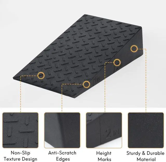 Alt view image 6 of 7 - Squat Wedge  Slant Board for Squats Non-Slip Squat Wedge Blocks Improve Squat and Strength Performance Calf Stretcher for Physical Therapy Foot Stretcher